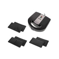 Produktbild för Mesko MS 3045 - smörgåsgrill/våffeljärn/grill - silver/svart