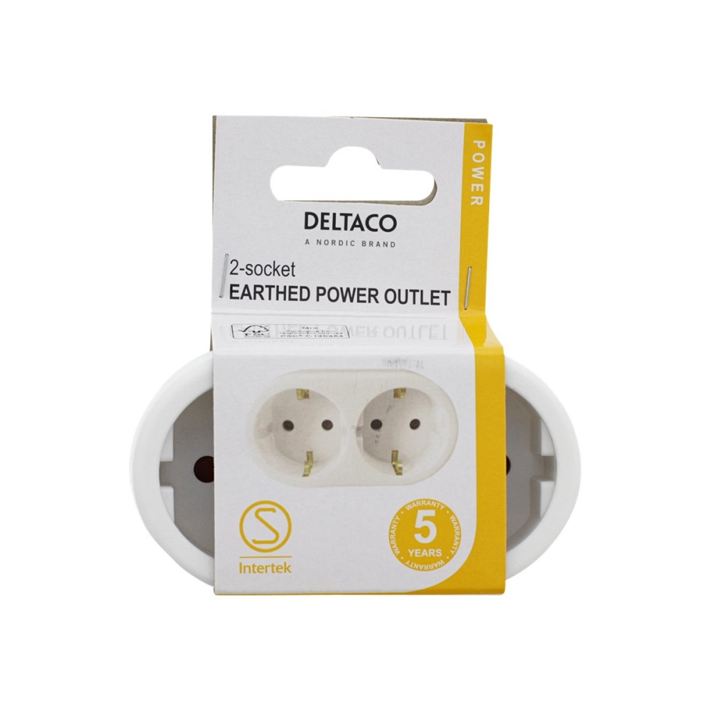 Produktbild för DELTACO - effektband - jordad - 3680 Watt
