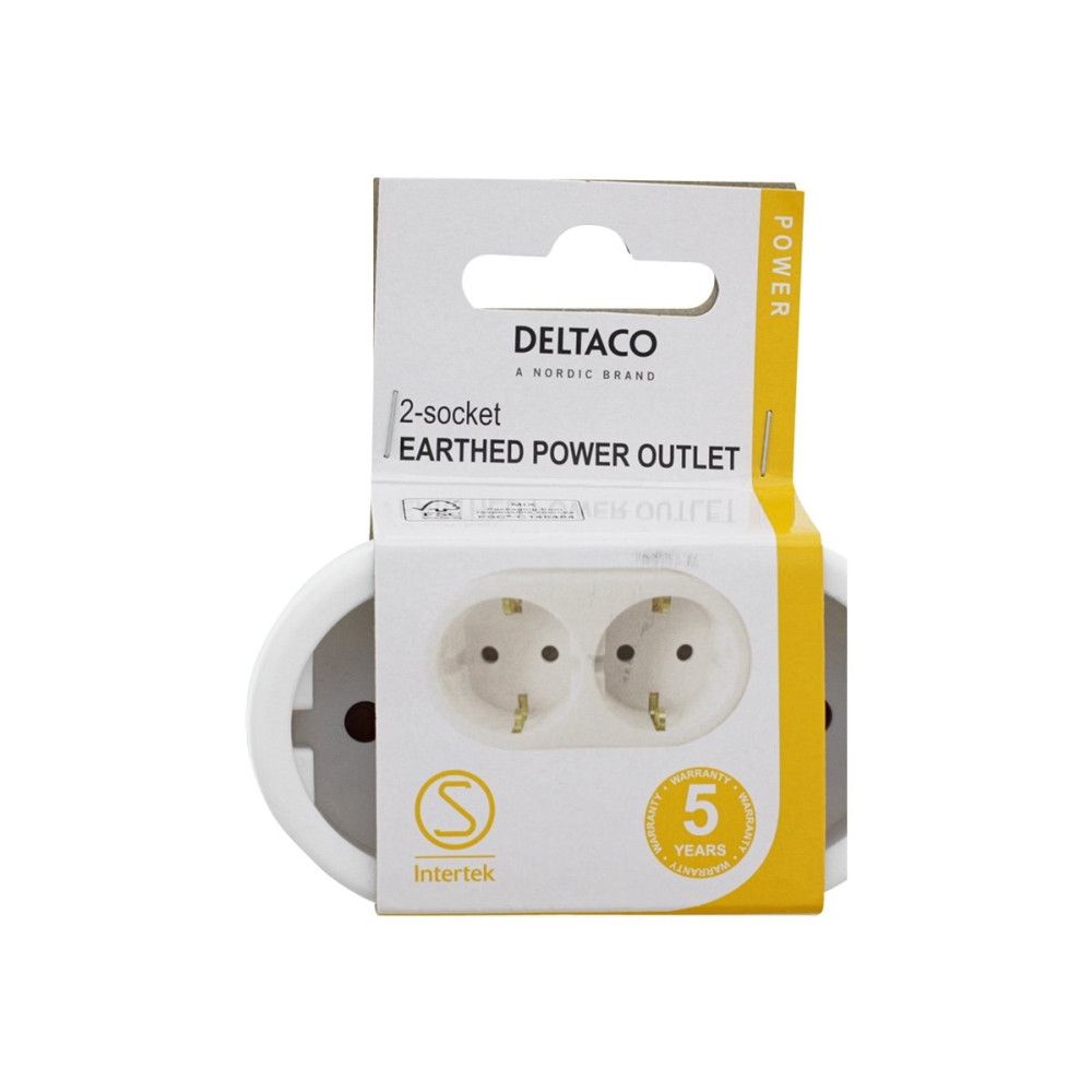 Produktbild för DELTACO - effektband - jordad - 3680 Watt