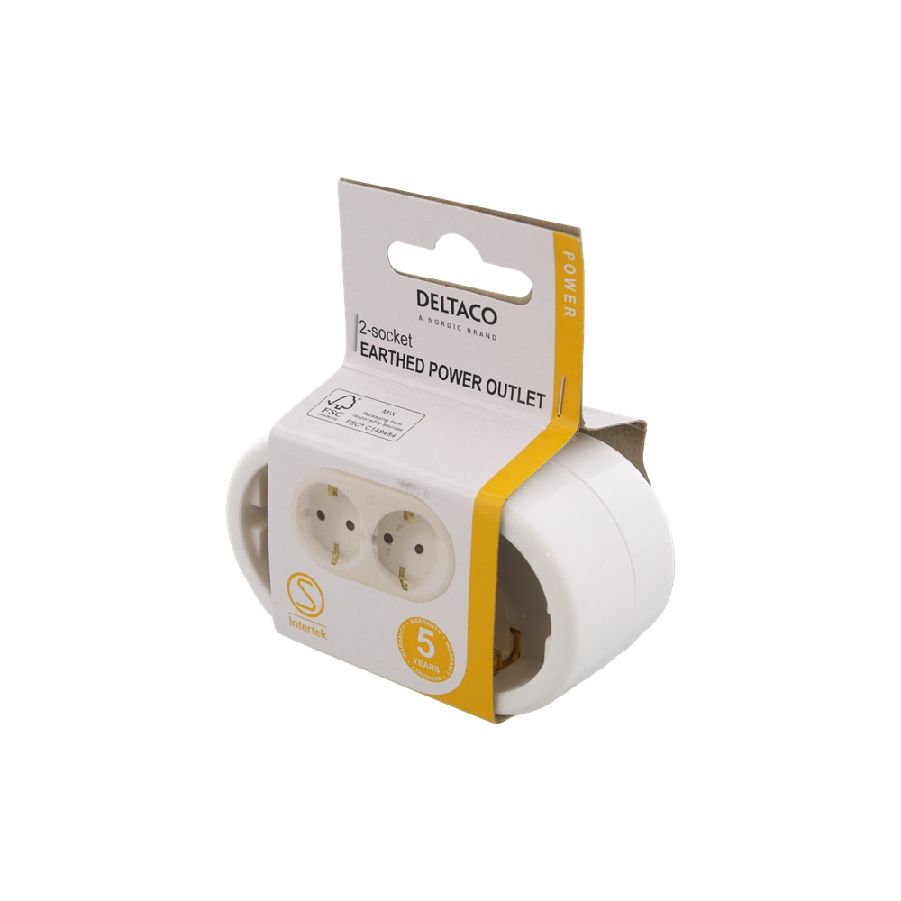 Produktbild för DELTACO - effektband - jordad - 3680 Watt