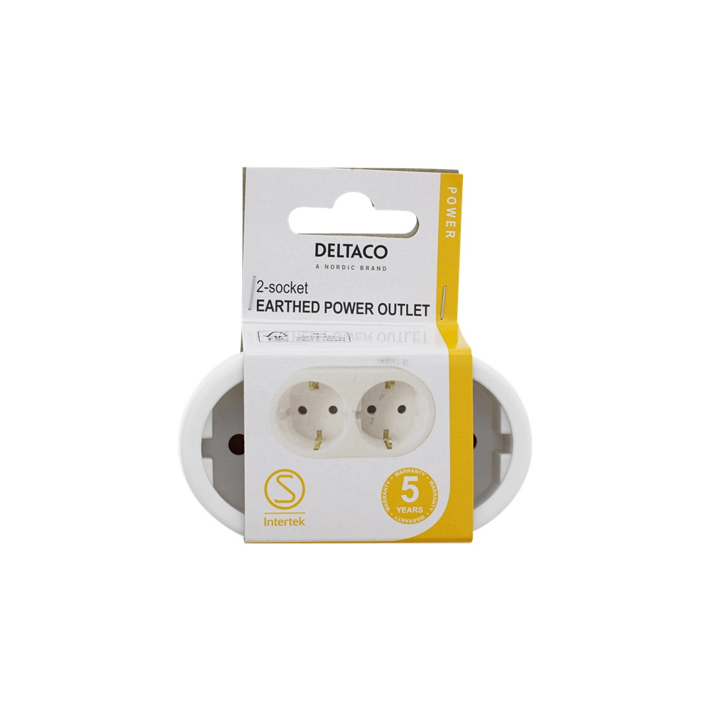 Produktbild för DELTACO - effektband - jordad - 3680 Watt