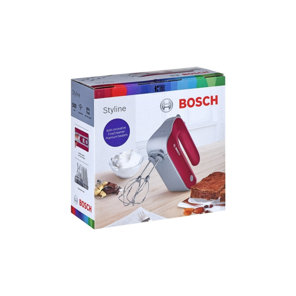 Produktbild för Bosch MFQ40304 - handmixer - röd diamant/silver