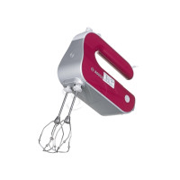 Produktbild för Bosch MFQ40304 - handmixer - röd diamant/silver