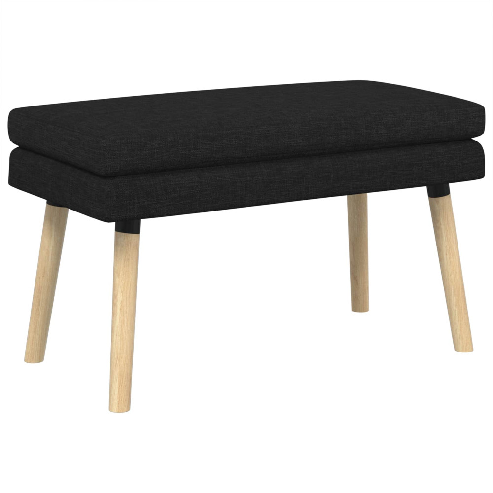 Produktbild för Dubbel-lager bänk Svart 80 x 40 x 47 cm Tyg
