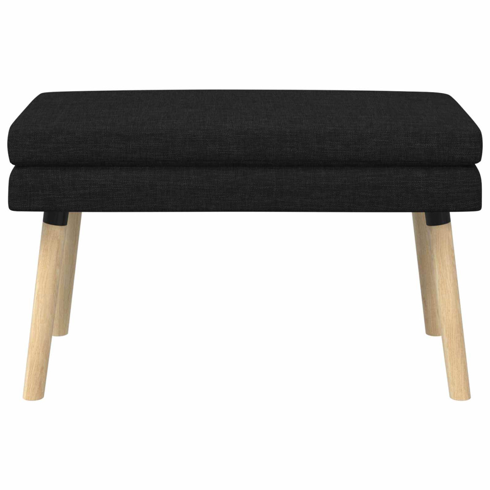 Produktbild för Dubbel-lager bänk Svart 80 x 40 x 47 cm Tyg