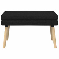 Produktbild för Dubbel-lager bänk Svart 80 x 40 x 47 cm Tyg