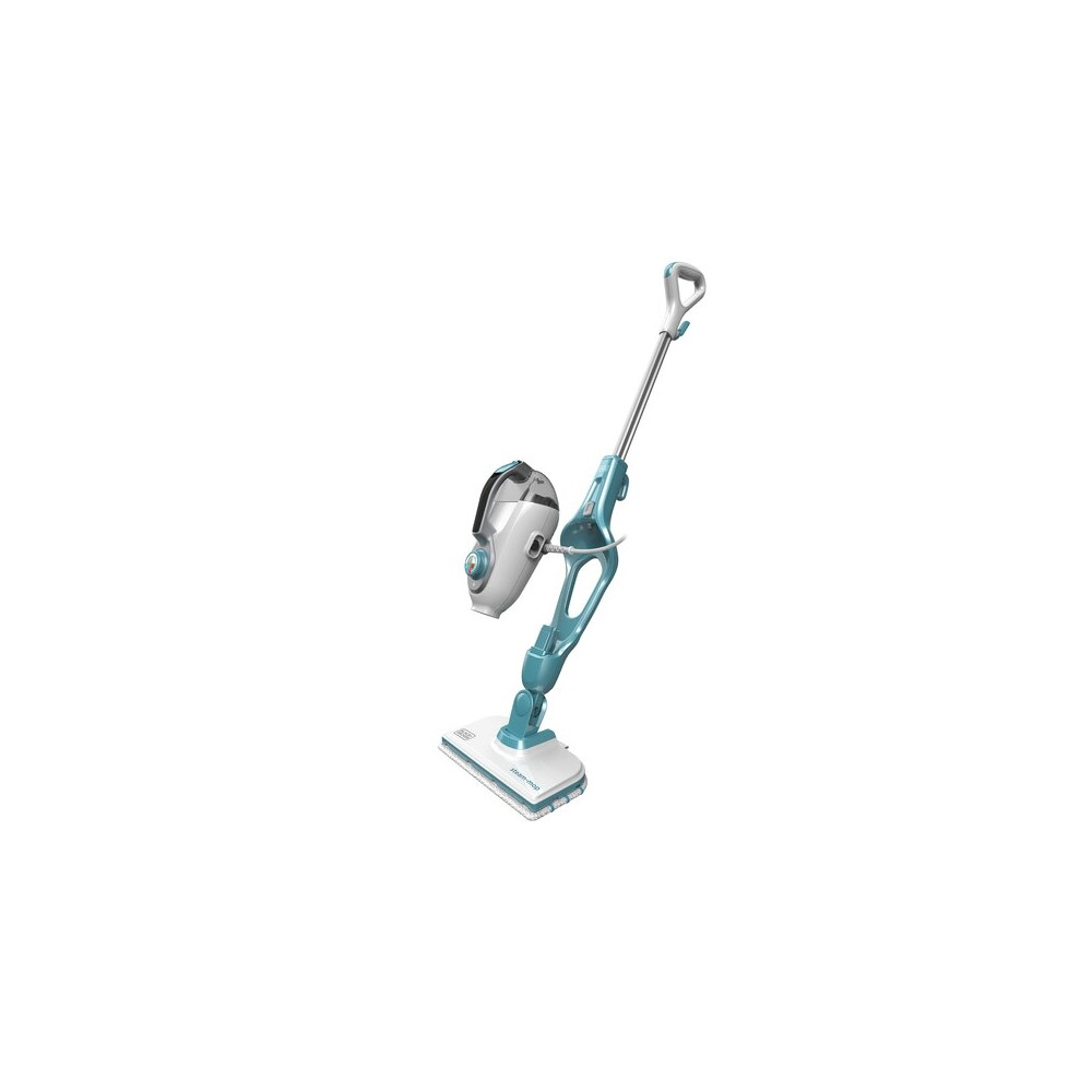 Produktbild för BLACK+DECKER FSMH1321 - ångdammsugare - skaft/handhållen - vit/aqua
