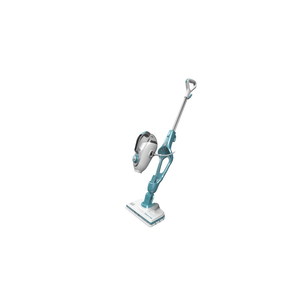 Produktbild för BLACK+DECKER FSMH1321 - ångdammsugare - skaft/handhållen - vit/aqua