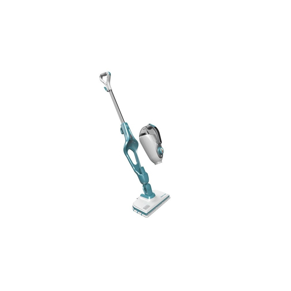 Produktbild för BLACK+DECKER FSMH1321 - ångdammsugare - skaft/handhållen - vit/aqua