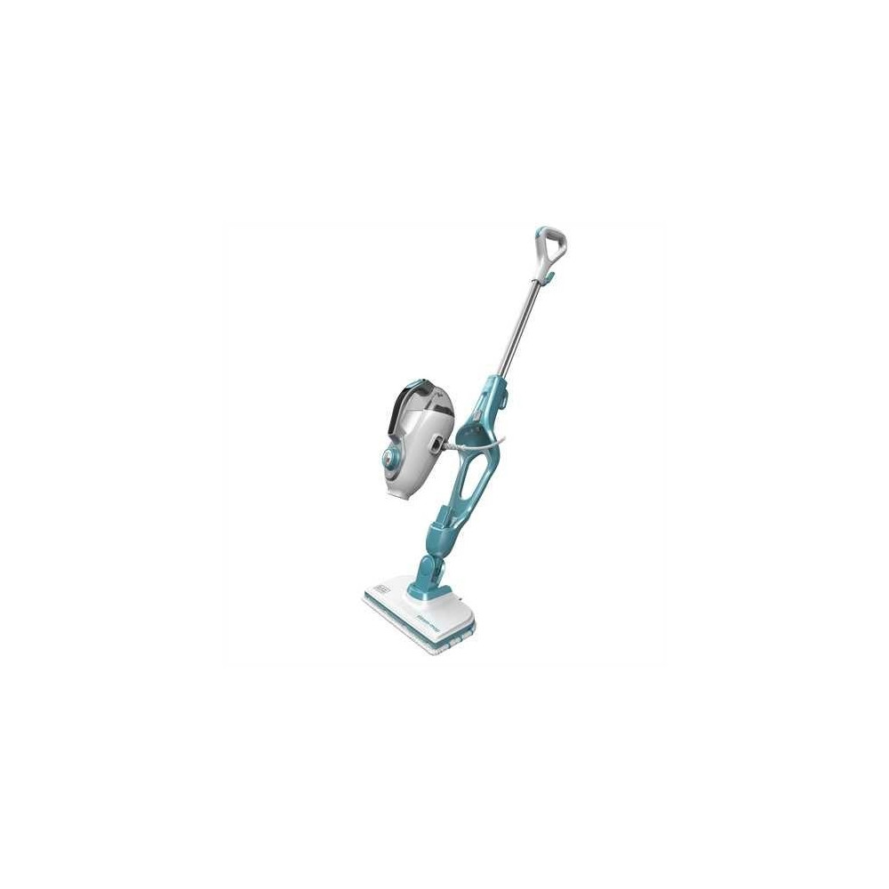 Produktbild för BLACK+DECKER FSMH1321 - ångdammsugare - skaft/handhållen - vit/aqua