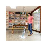 Produktbild för BLACK+DECKER FSMH1321 - ångdammsugare - skaft/handhållen - vit/aqua