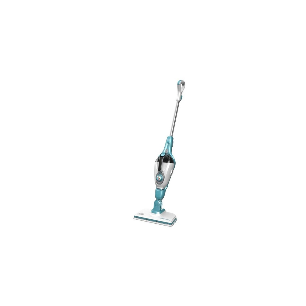 Produktbild för BLACK+DECKER FSMH1321 - ångdammsugare - skaft/handhållen - vit/aqua
