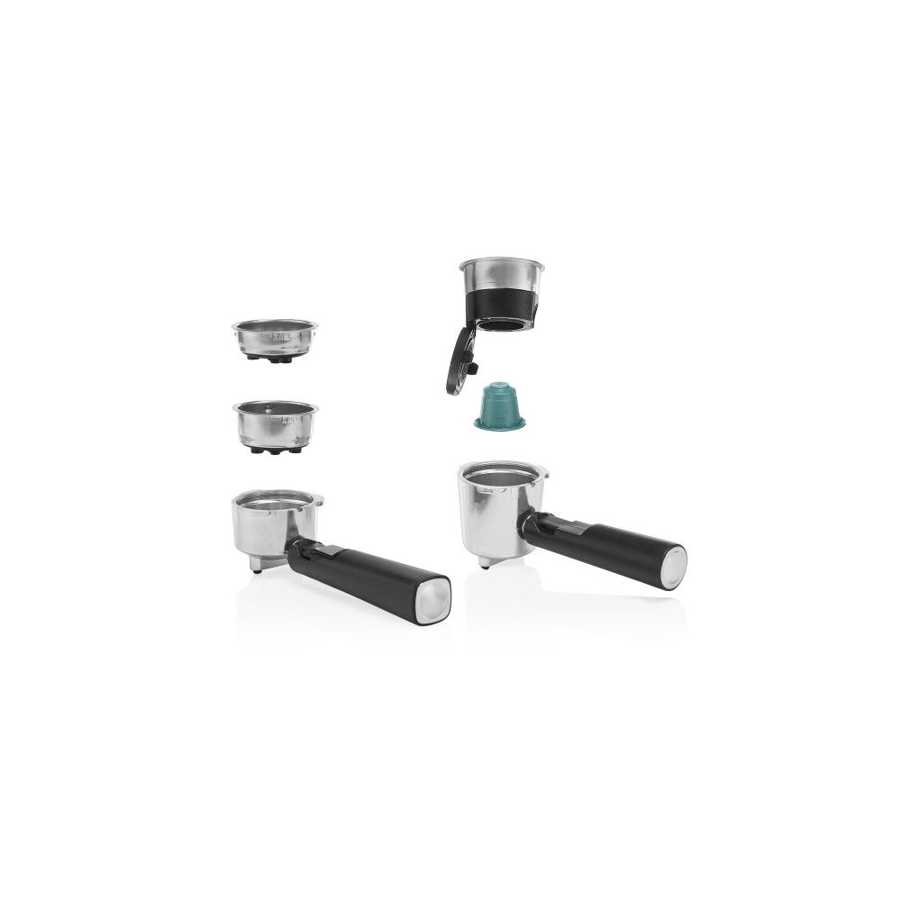 Produktbild för Princess 249412 - kaffemaskin med mjölkskummare - 20 bar - metal steel