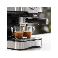 Produktbild för Princess 249412 - kaffemaskin med mjölkskummare - 20 bar - metal steel