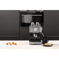 Produktbild för Princess 249412 - kaffemaskin med mjölkskummare - 20 bar - metal steel