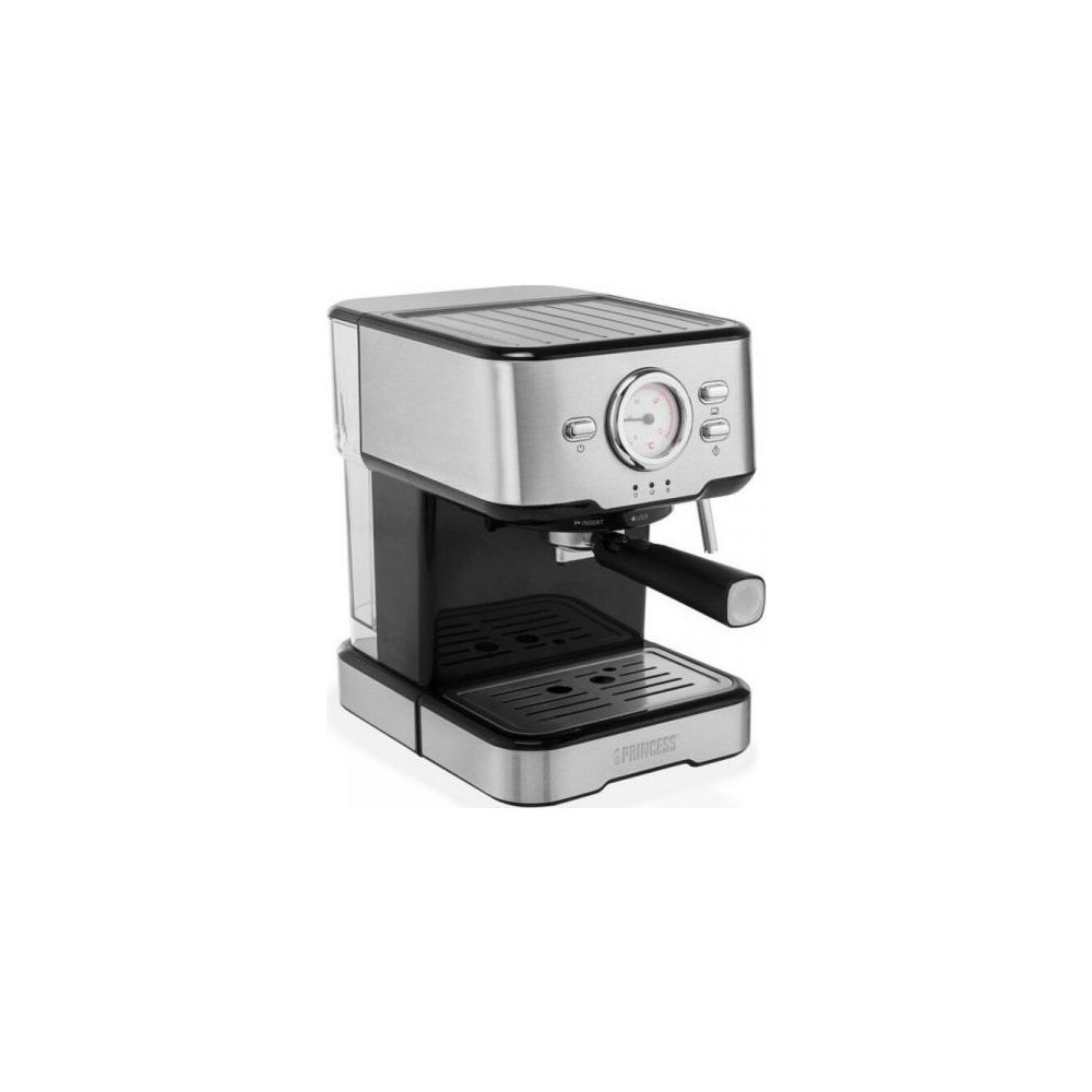 Produktbild för Princess 249412 - kaffemaskin med mjölkskummare - 20 bar - metal steel