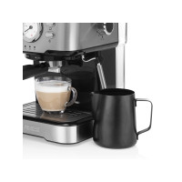 Produktbild för Princess 249412 - kaffemaskin med mjölkskummare - 20 bar - metal steel