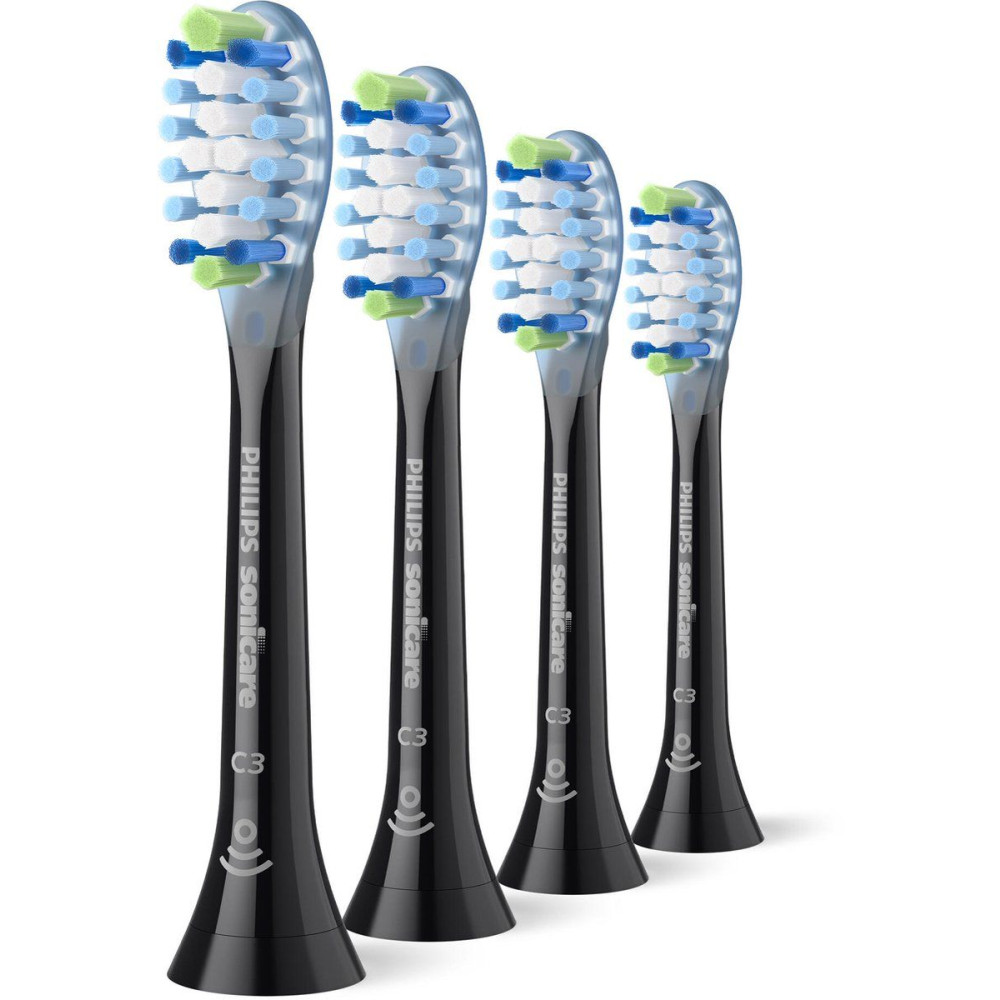 Produktbild för Philips Sonicare C3 Premium Plaque Defence HX9044 - extra tandborsthuvud - svart