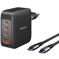 Produktbild för Intenso W140A3C strömadapter - GaN - 3 x USB-C, USB typ A - 240 watt - med C520C-kabel