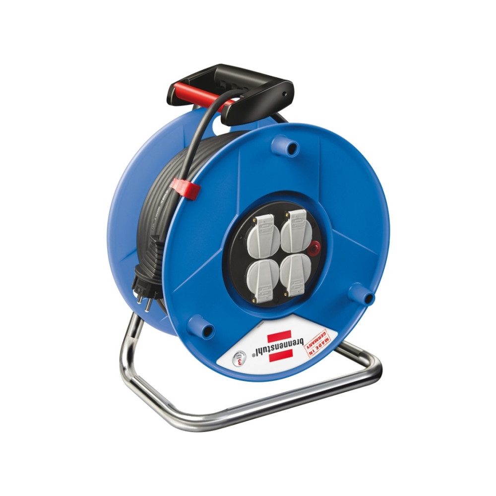 Produktbild för Brennenstuhl BN-HASP02, 25 m, IP44, Plast, Svart, Blå, 4 AC-...