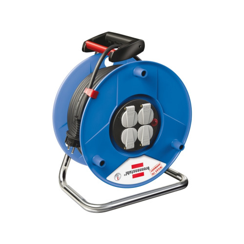 Brennenstuhl Brennenstuhl BN-HASP02, 25 m, IP44, Plast, Svart, Blå, 4 AC-...
