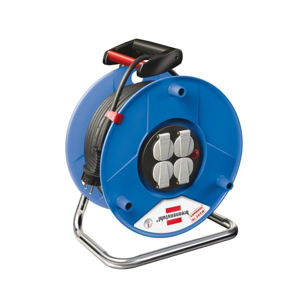 Produktbild för Brennenstuhl BN-HASP02, 25 m, IP44, Plast, Svart, Blå, 4 AC-...