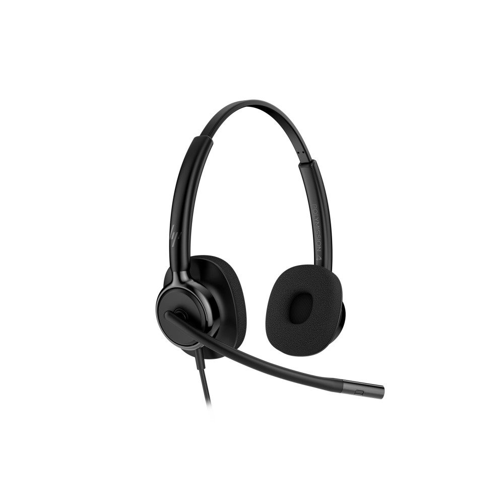 Produktbild för HP Poly Mission 425 - Classic - headset - USB-C - Microsoft Teams Certified - Zoom Certified