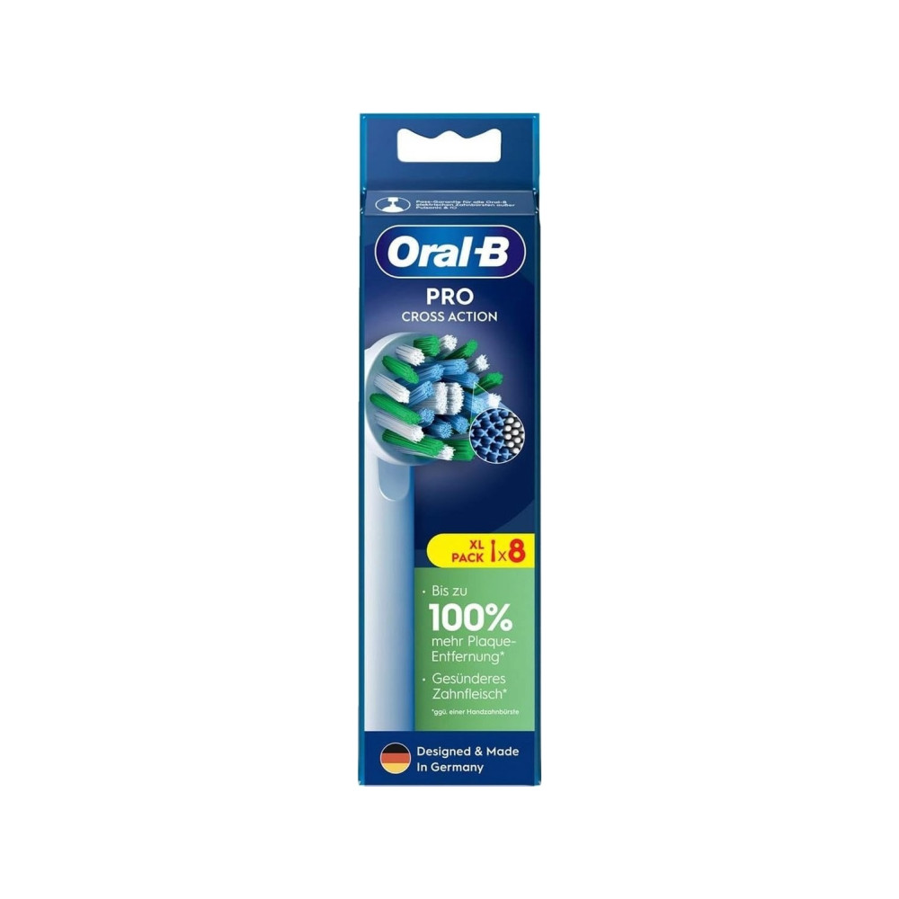 Produktbild för Oral-B CrossAction , 8 styck, Vit, 3 månad (er), Oral-B, Låd...
