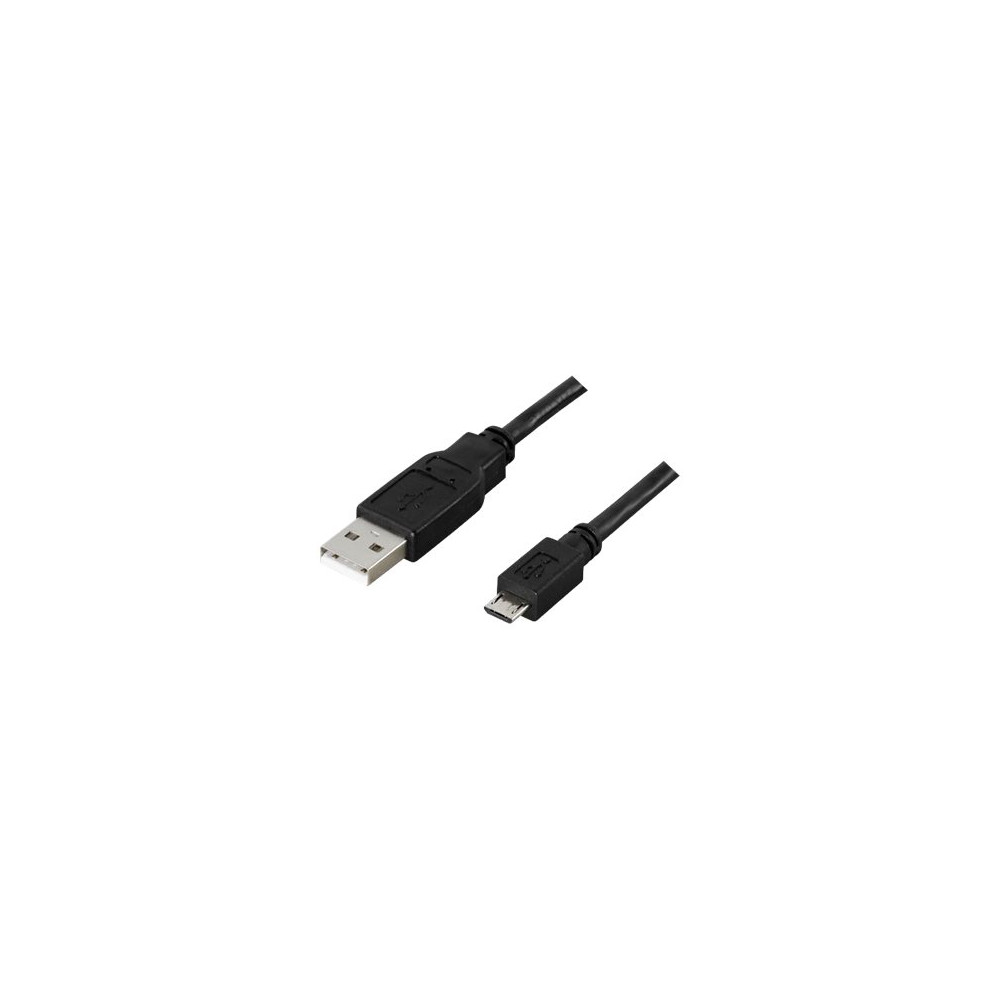 Produktbild för DELTACO USB-299S - USB-kabel - USB till mikro-USB typ B - 25 cm