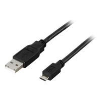 Produktbild för DELTACO USB-299S - USB-kabel - USB till mikro-USB typ B - 25 cm