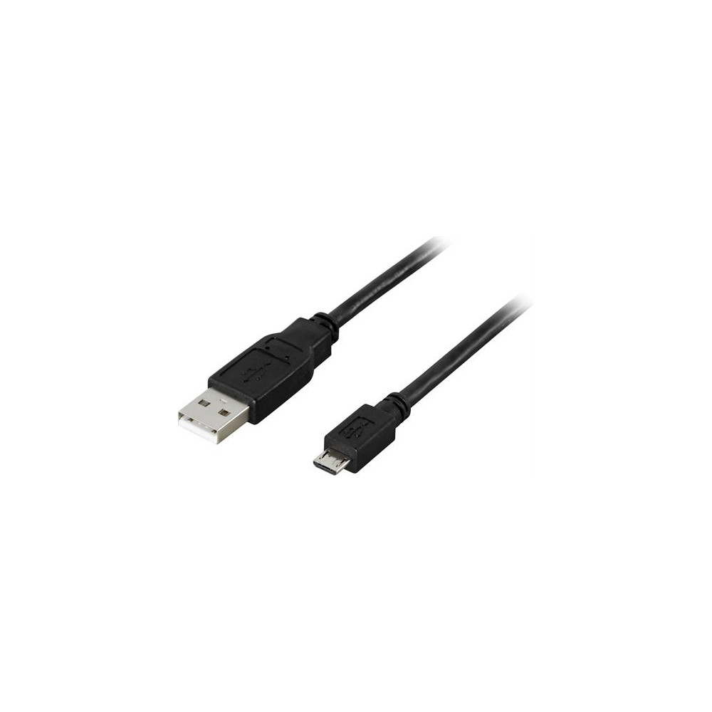 Produktbild för DELTACO USB-299S - USB-kabel - USB till mikro-USB typ B - 25 cm