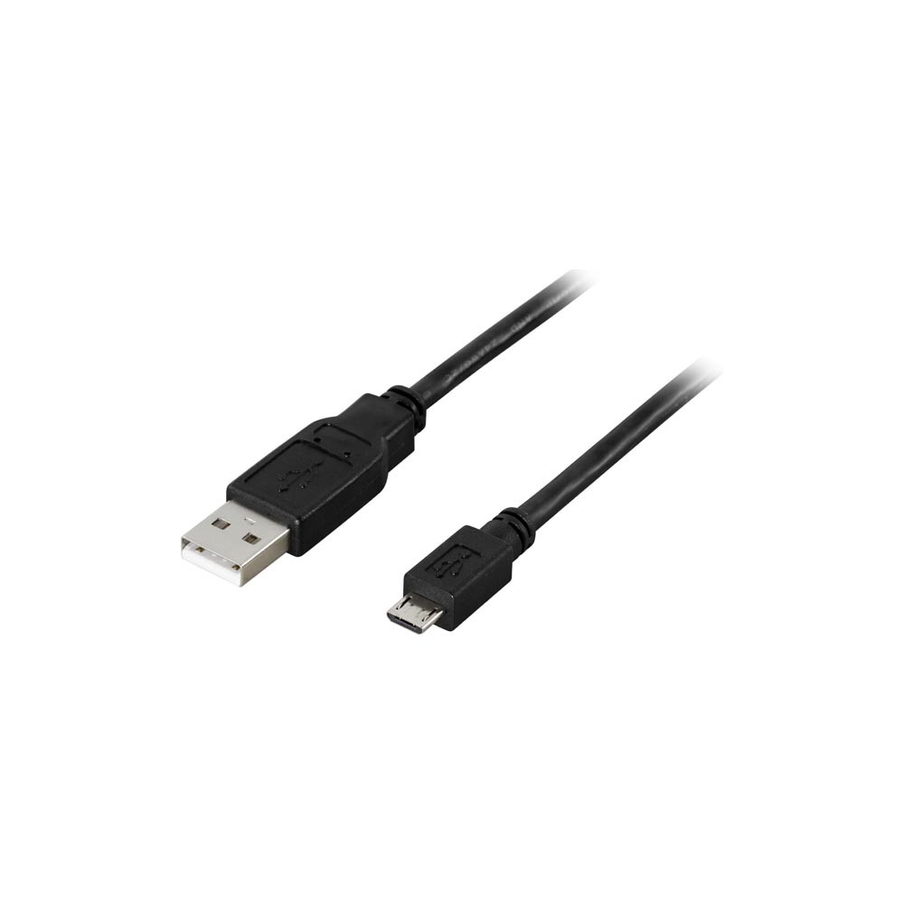 Produktbild för DELTACO USB-299S - USB-kabel - USB till mikro-USB typ B - 25 cm
