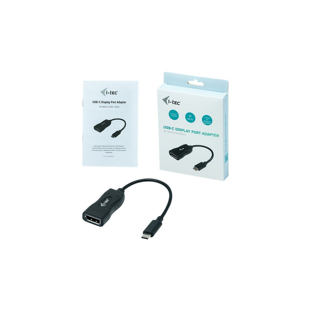 Produktbild för i-Tec USB-C Display Port Adapter - extern videoadapter - svart