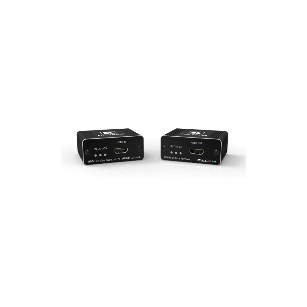 Produktbild för Kramer PicoTOOLS PT-871/2xr-KIT - sändare och mottagare - förlängd räckvidd för audio/video - HDMI