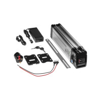 Produktbild för Green Cell batteri - 36V, silverfish - + växelströmsadapter - Li-Ion - 4 stiftkontakt