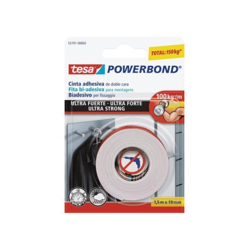 tesa Tesa dubbelhäftande tejp Ultra Strong 1,5 m x 19 mm vit 5579...