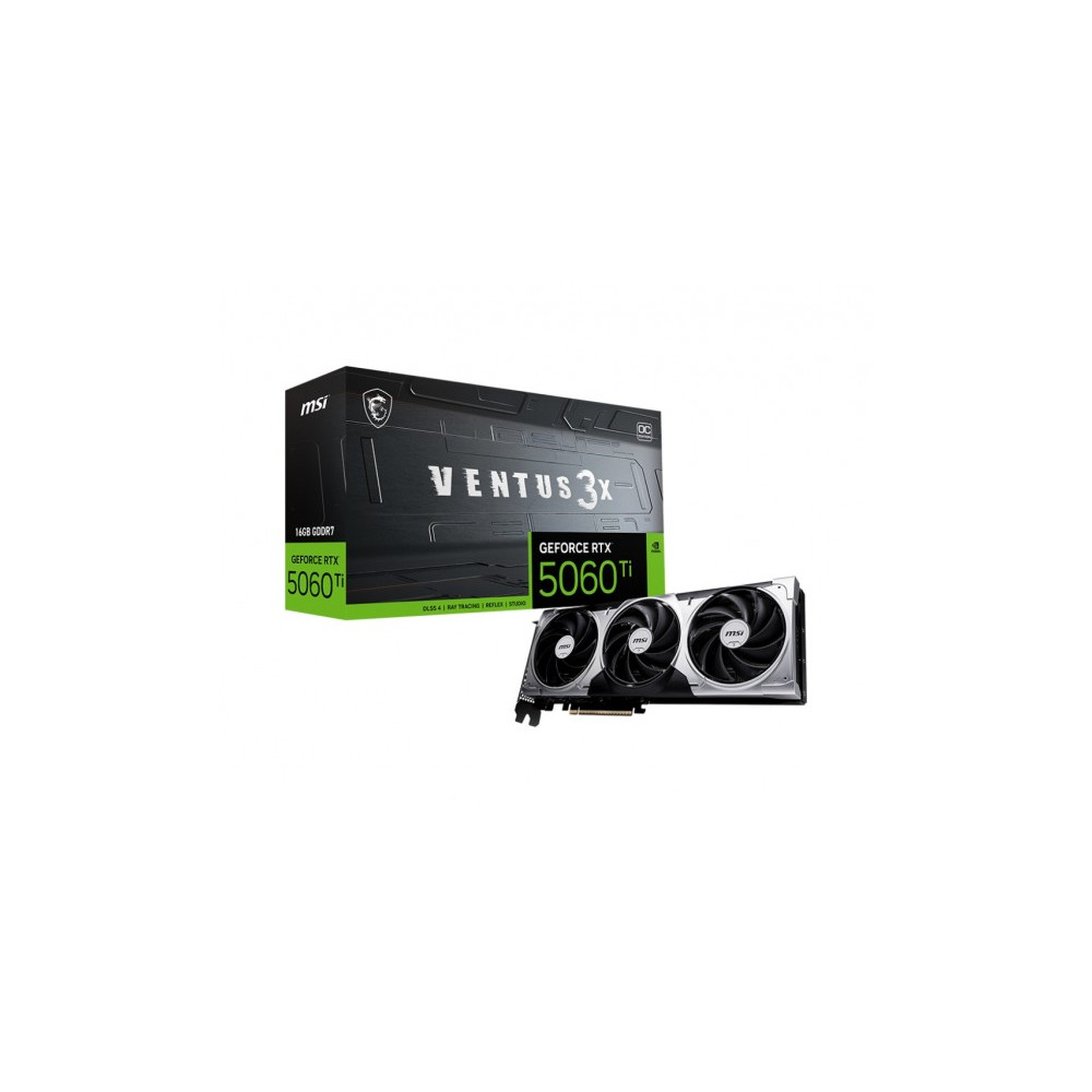 Produktbild för MSI GeForce RTX 5060 Ti 16G VENTUS 3X OC - grafikkort - GeForce RTX 5060 Ti - 16 GB