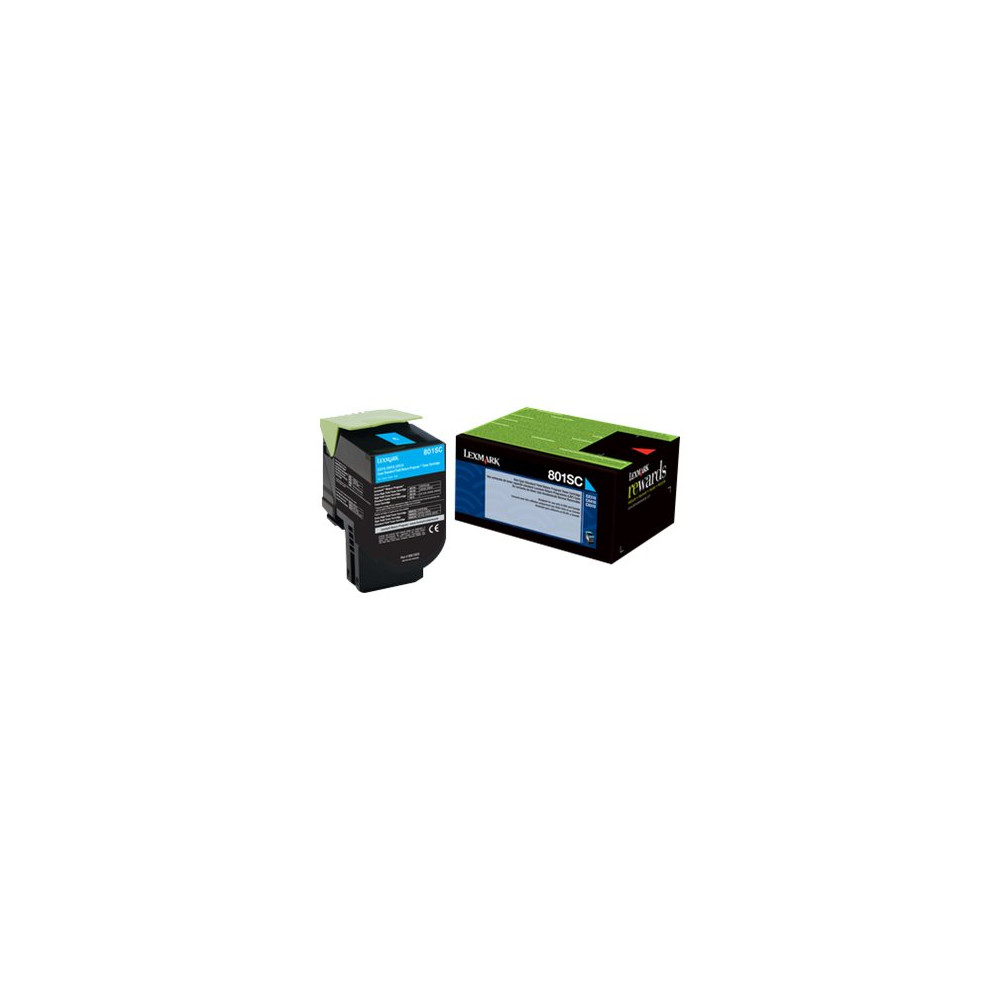 Produktbild för Lexmark 802SC - cyan - original - tonerkassett - LCCP, LRP
