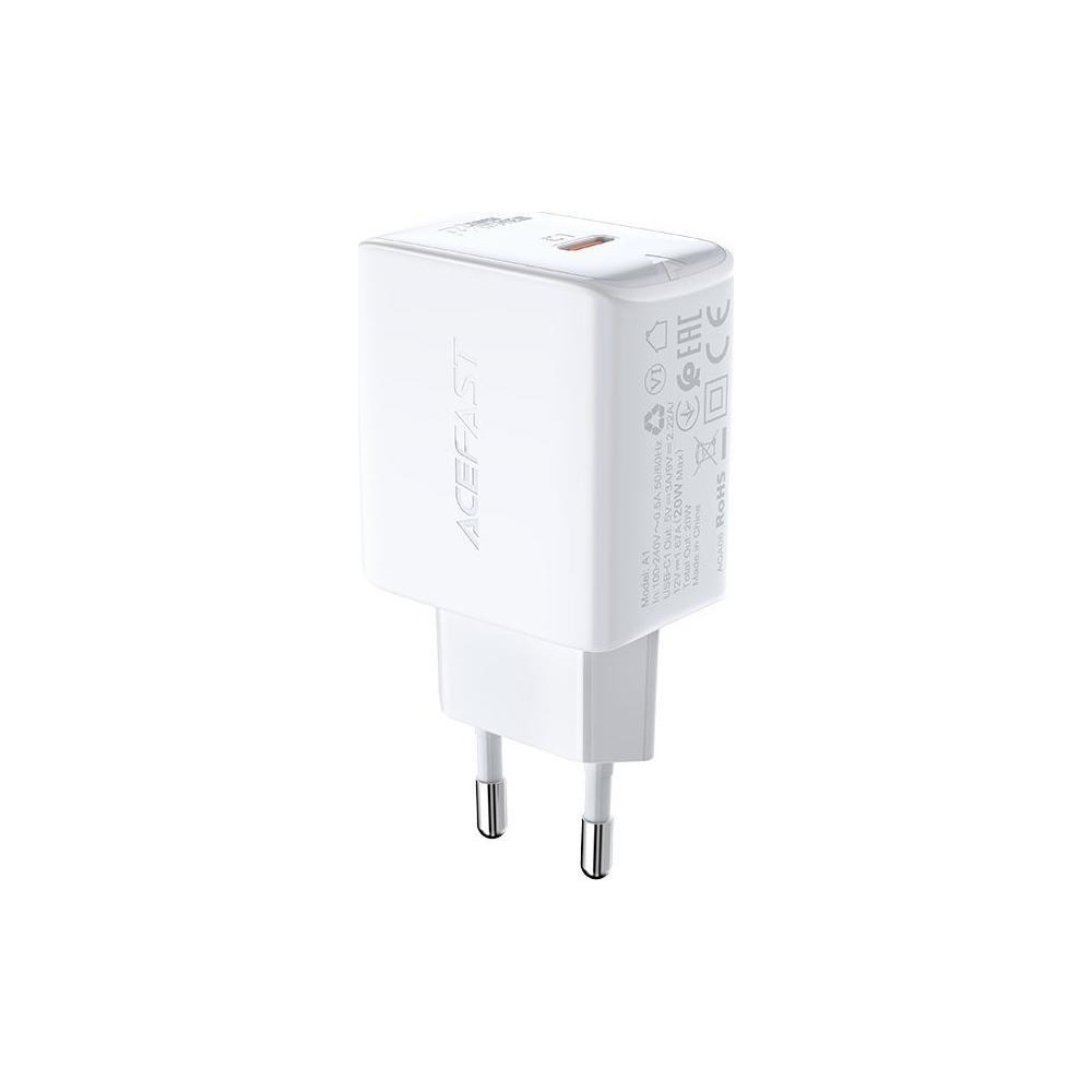 Produktbild för Acefast snabbladdare USB Type C 20W Power Delivery vit (A1 E...