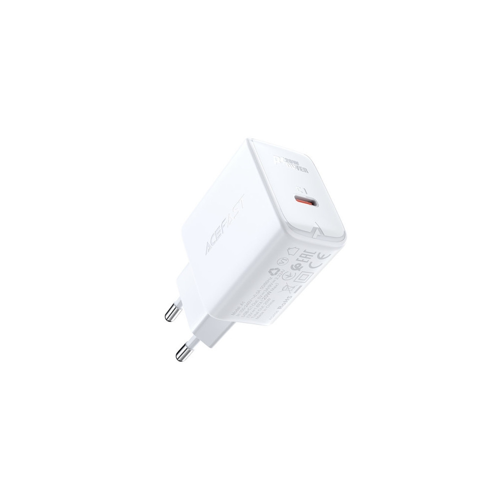 Produktbild för Acefast snabbladdare USB Type C 20W Power Delivery vit (A1 E...