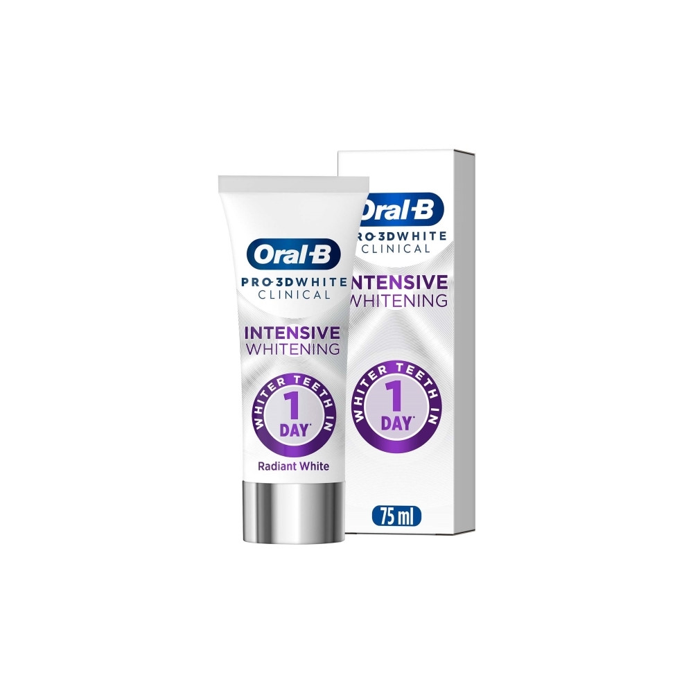 Produktbild för Oral-B tandpasta Pro-3DW Clinical Int White Radiant White 75...