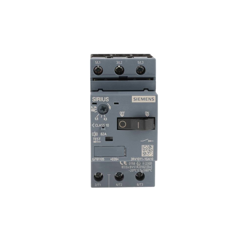 Produktbild för Siemens 3RV1011-1GA10 Strömbrytare 1 st 3 x strömbrytare Ins...