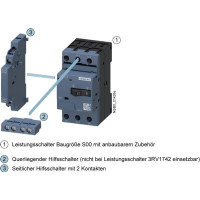 Produktbild för Siemens 3RV1011-1GA10 Strömbrytare 1 st 3 x strömbrytare Ins...