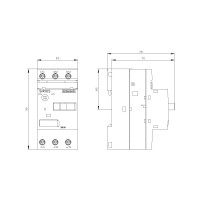 Produktbild för Siemens 3RV1011-1GA10 Strömbrytare 1 st 3 x strömbrytare Ins...