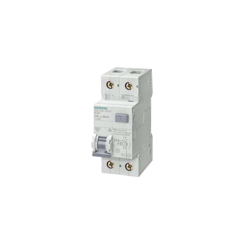 Produktbild för Kombibrytare med automatisk säkring/PFI C 20 A 1P+N, 300 mA...
