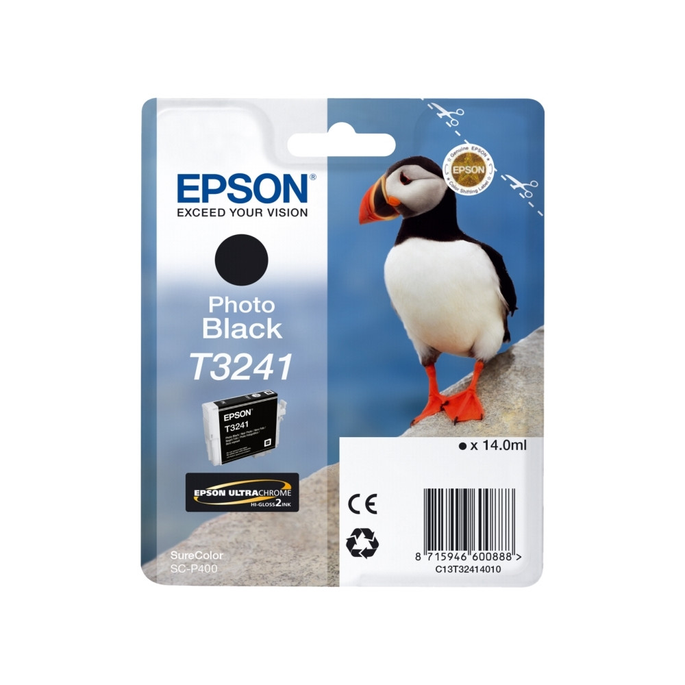 Produktbild för Epson T3241 - svart - original - bläckpatron