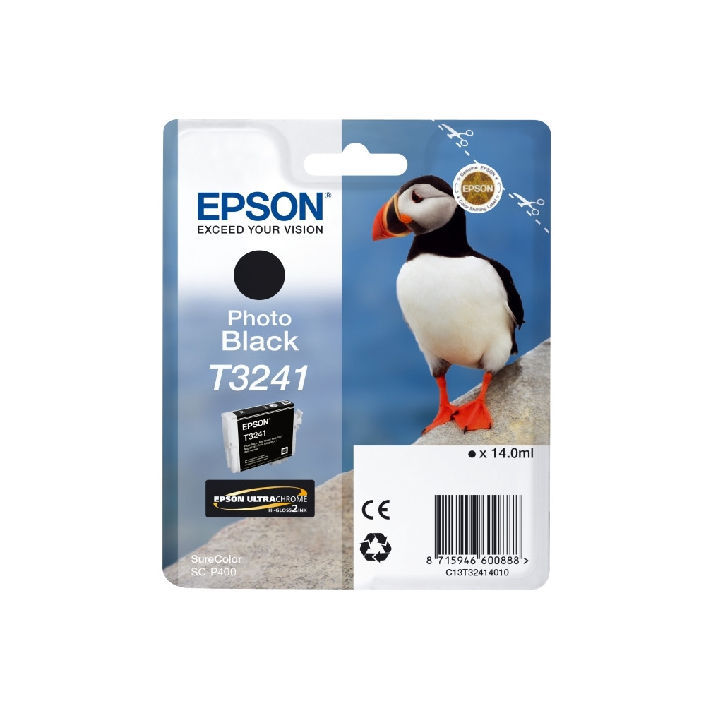 Produktbild för Epson T3241 - svart - original - bläckpatron