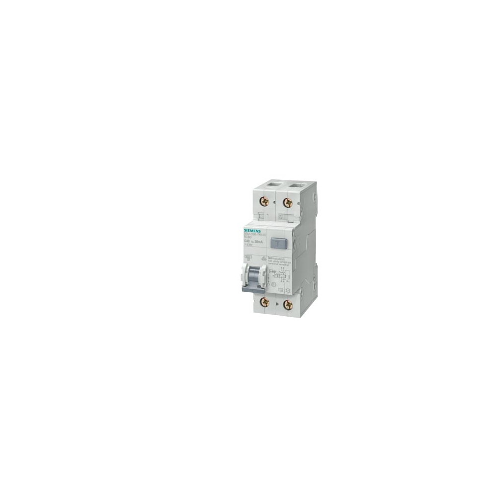 Produktbild för Kombibrytare Automat/PFI 300 mA C 13 A 1P+N 6 kA 5SU1656-7KK...