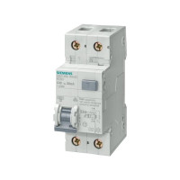 Produktbild för Kombibrytare Automat/PFI 300 mA C 13 A 1P+N 6 kA 5SU1656-7KK...