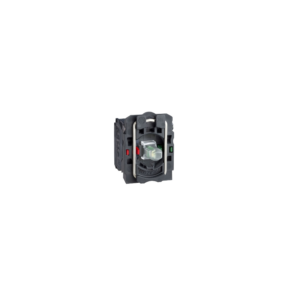 Produktbild för Lampskärm/tryckknappskåpa med LED vit 1s+1br 24V AC/DC ZB5AW...